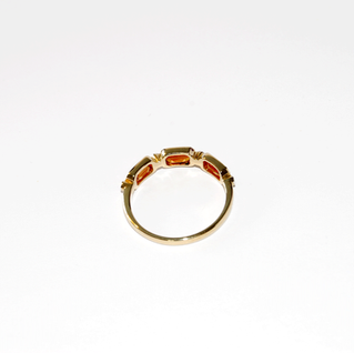 Orange Sapphire Yellow Gold Ring