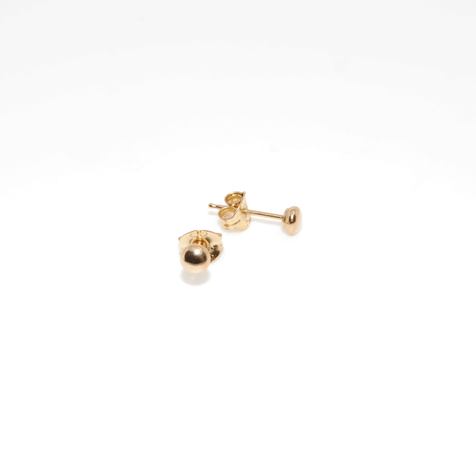 3mm Yellow Gold Ball Studs