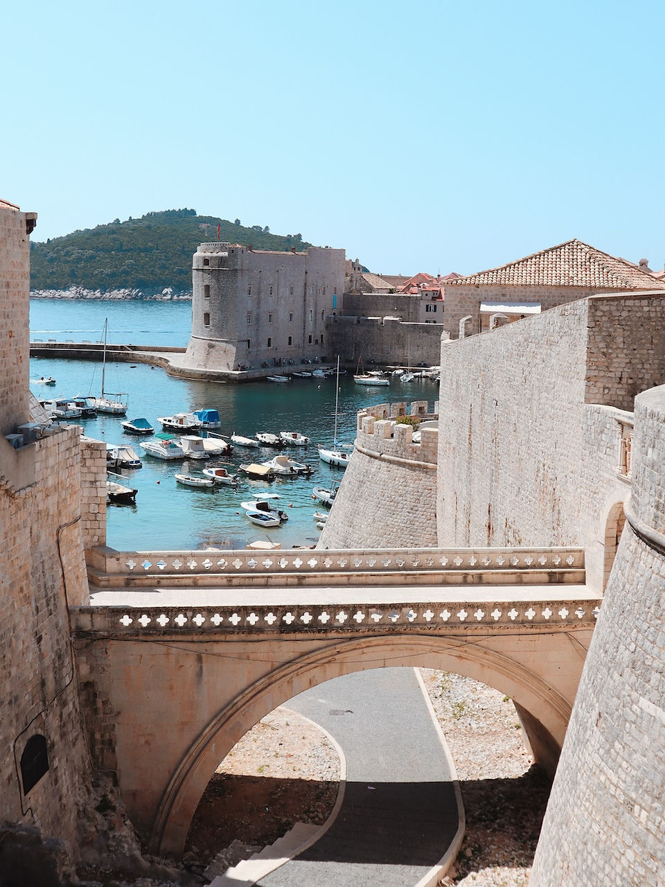 Oude stadscentrum Dubrovnik , poorten oude stad Dubrovnik Kroatië, Ongekende Weg