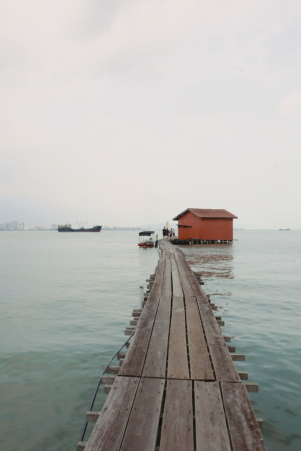 Vissersdorpjes George Town, vissersdorpjes op het water, Clan jetties, Penang, Maleisië, Ongekende Weg