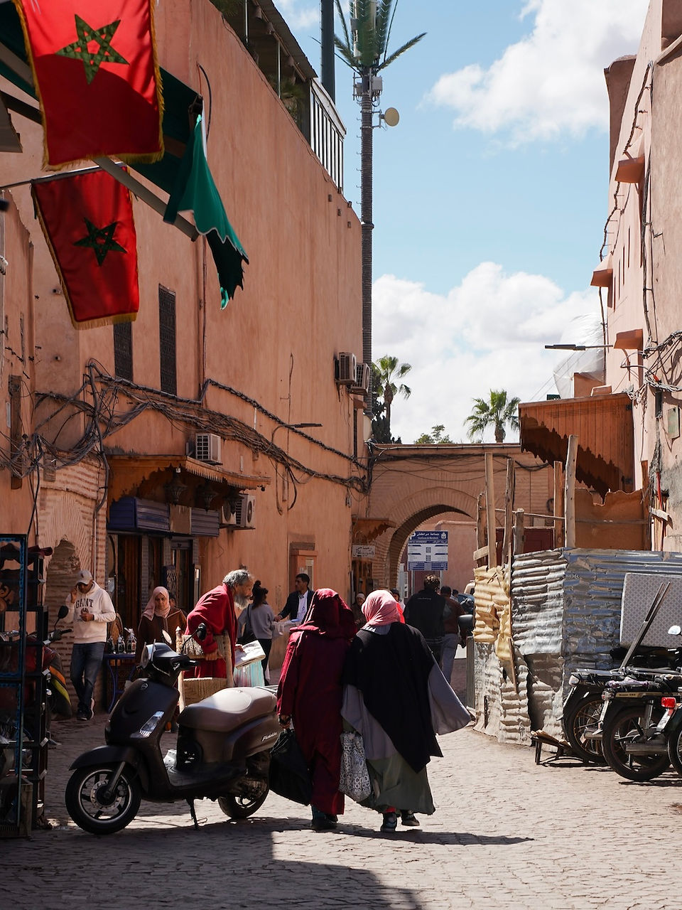 Marrakech Marokko Medina, centrum van Marrakech, Ongekende Weg