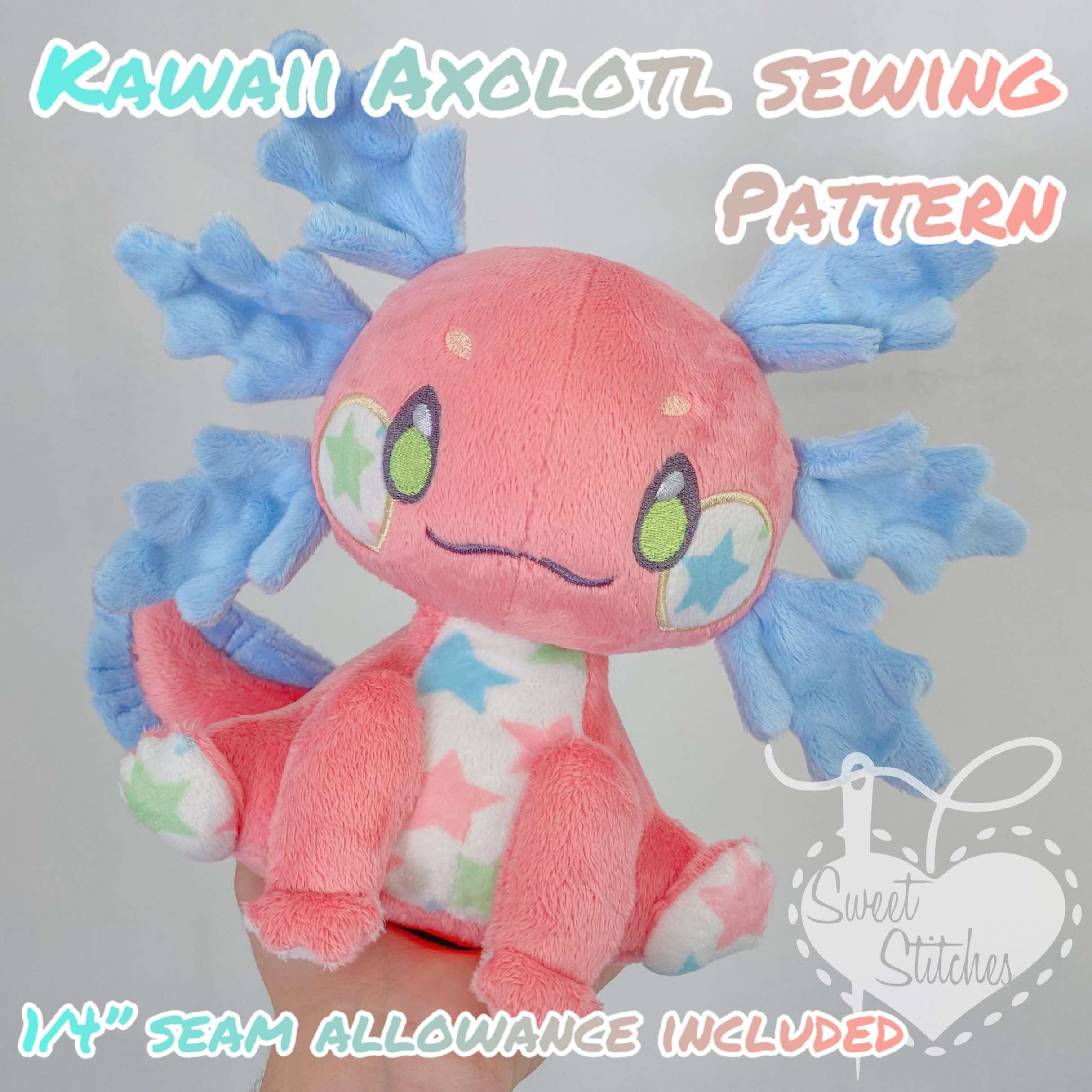 Kawaii Axolotl Sewing Plush Pattern