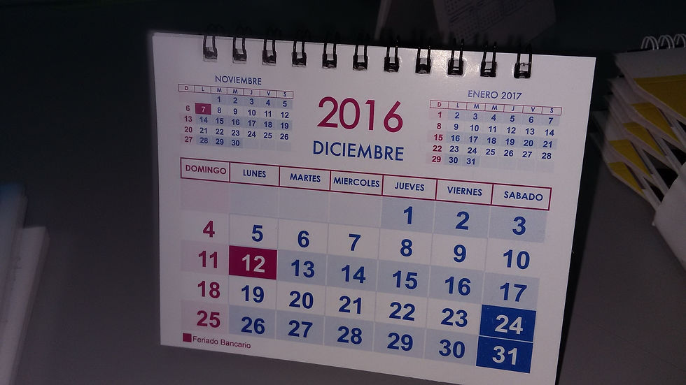 CALENDARIO MESA ESPIRAL