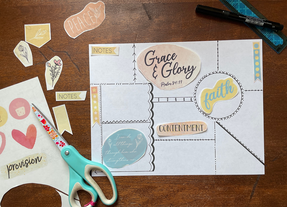 Sample layout for #biblequiltjournal page