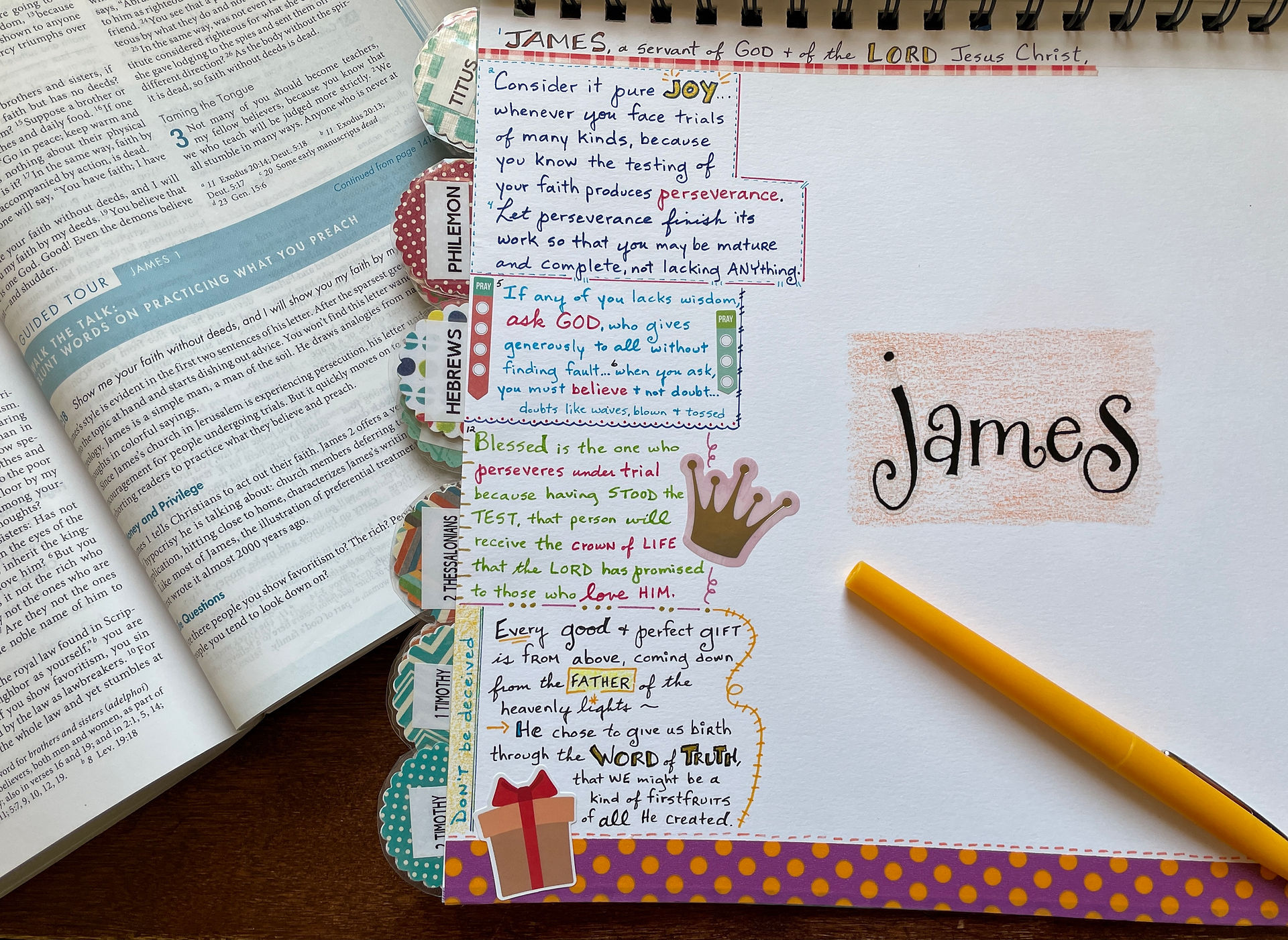Bible Quilting the book of James, getting started