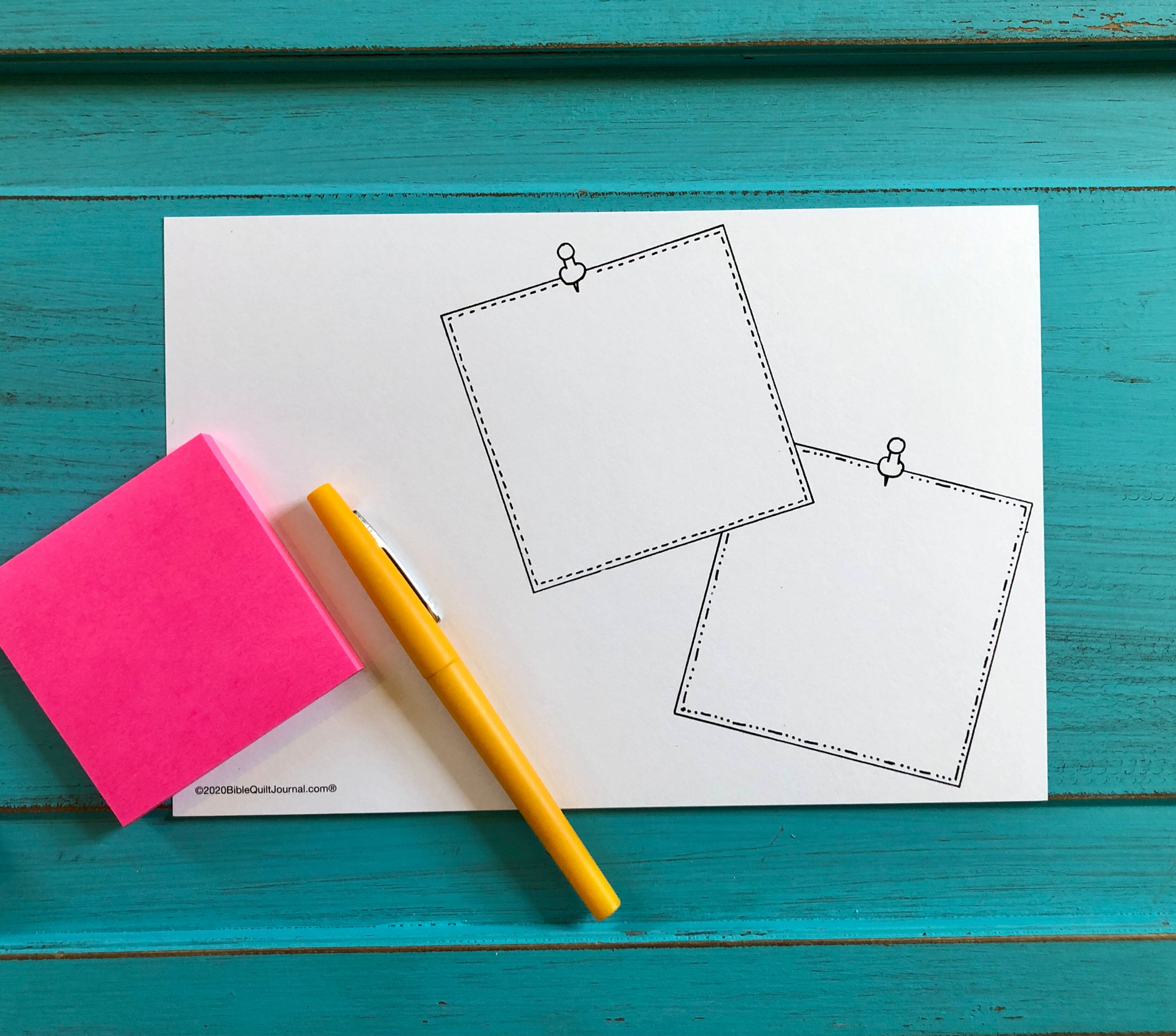 Post-it with Push Pins (horizontal)