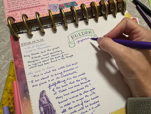 Huldah, page 1 in progress in Women of the Word BQJ