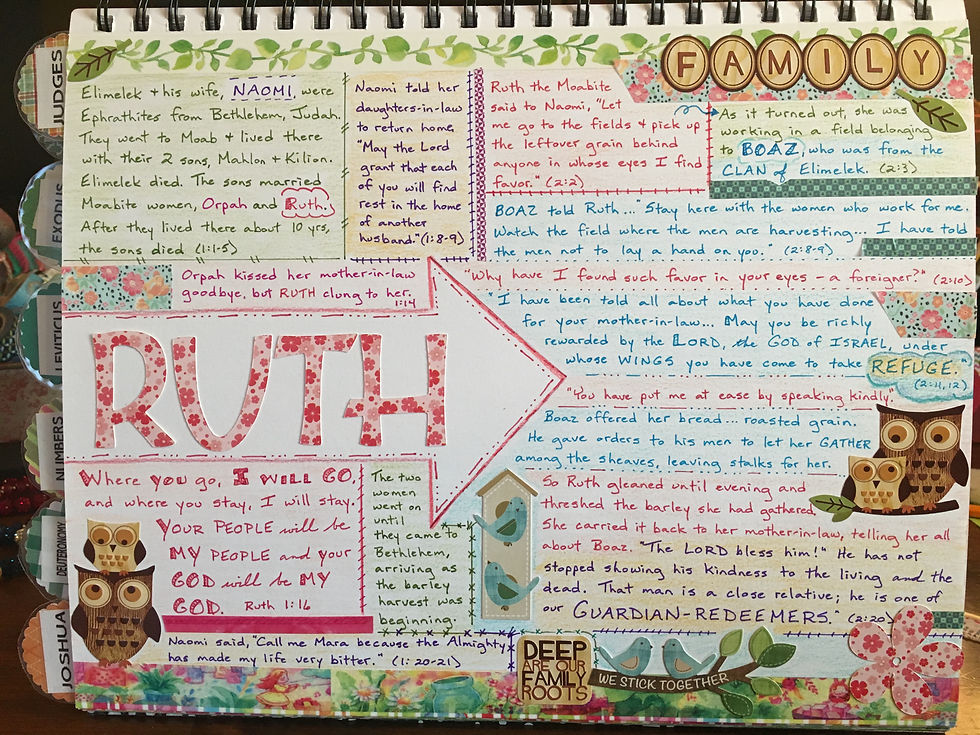 Bible Quilted summary of Ruth, page 1