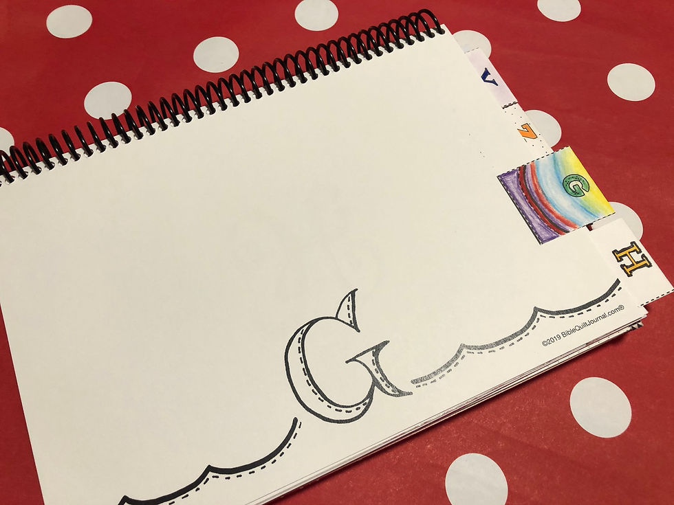 Thumbnail: G page for ABC Bible Quilt journal