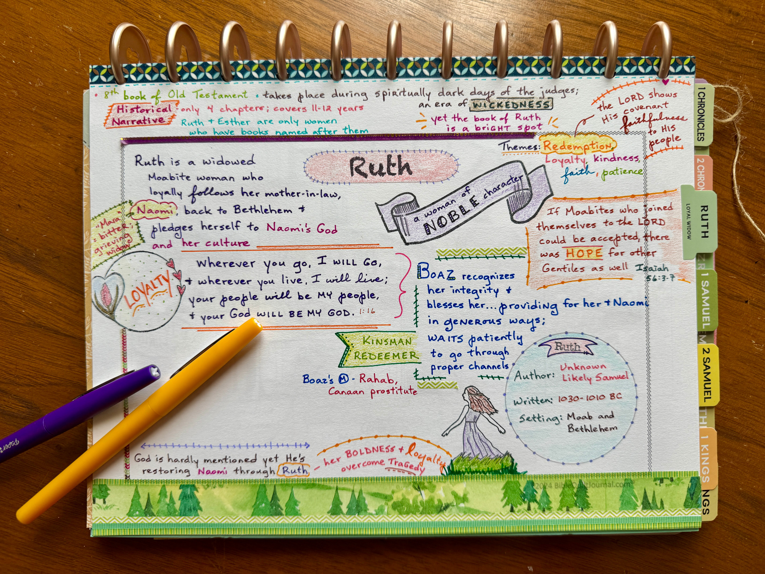 Journaling Through the Word Bible Quilting® Project: Ruth