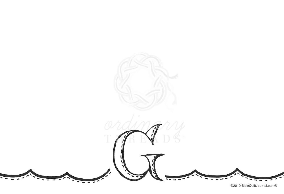 Thumbnail: G page for ABC Bible Quilt journal