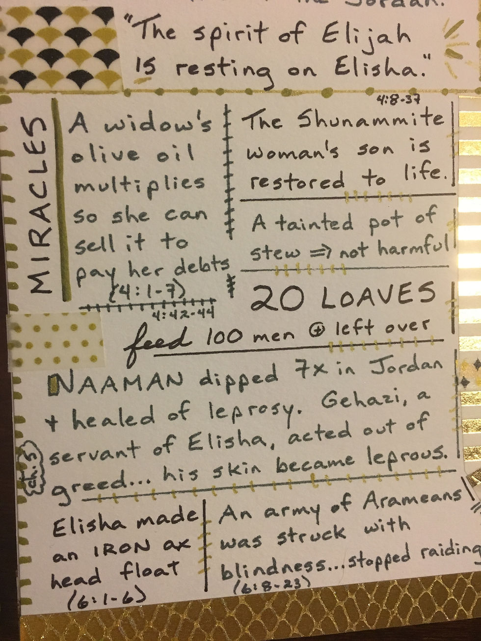 2  Kings, summary page in progress,  in Bible Quilt Journal