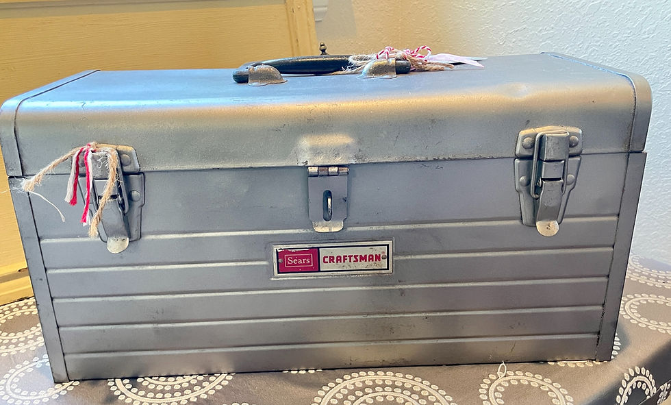vintage toolbox, repurposed