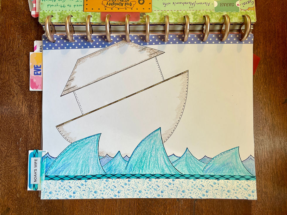 Noah's ark template for Bible Quilt Journal