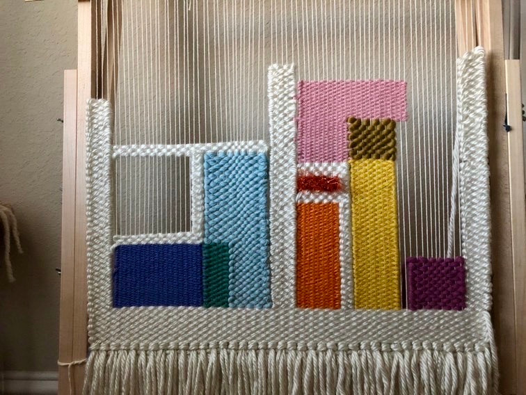Weave of Bible Quilt Journal logo, in progress