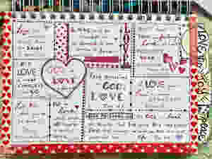 LOVE page in my Bible Quilt journal