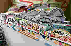 Fruit of the Spirit tabs in my #biblequiltjournal