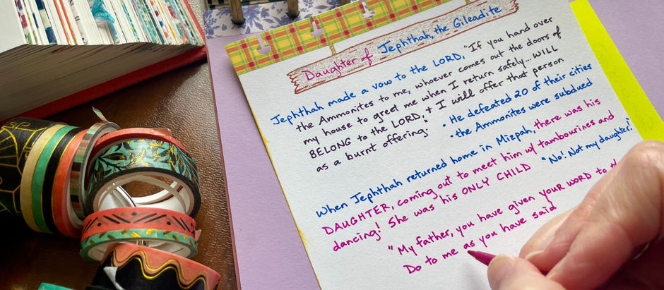 Scripture writing about the daughter of Jephthah
