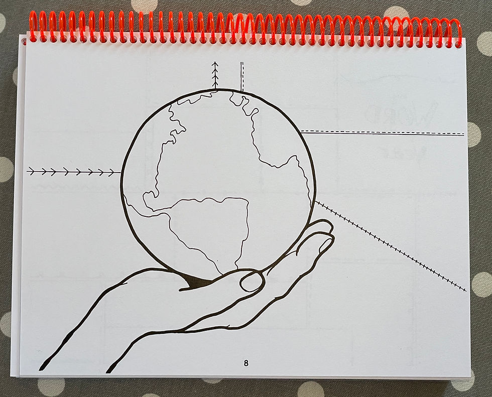 World in His Hands template for Bible Quilt journal