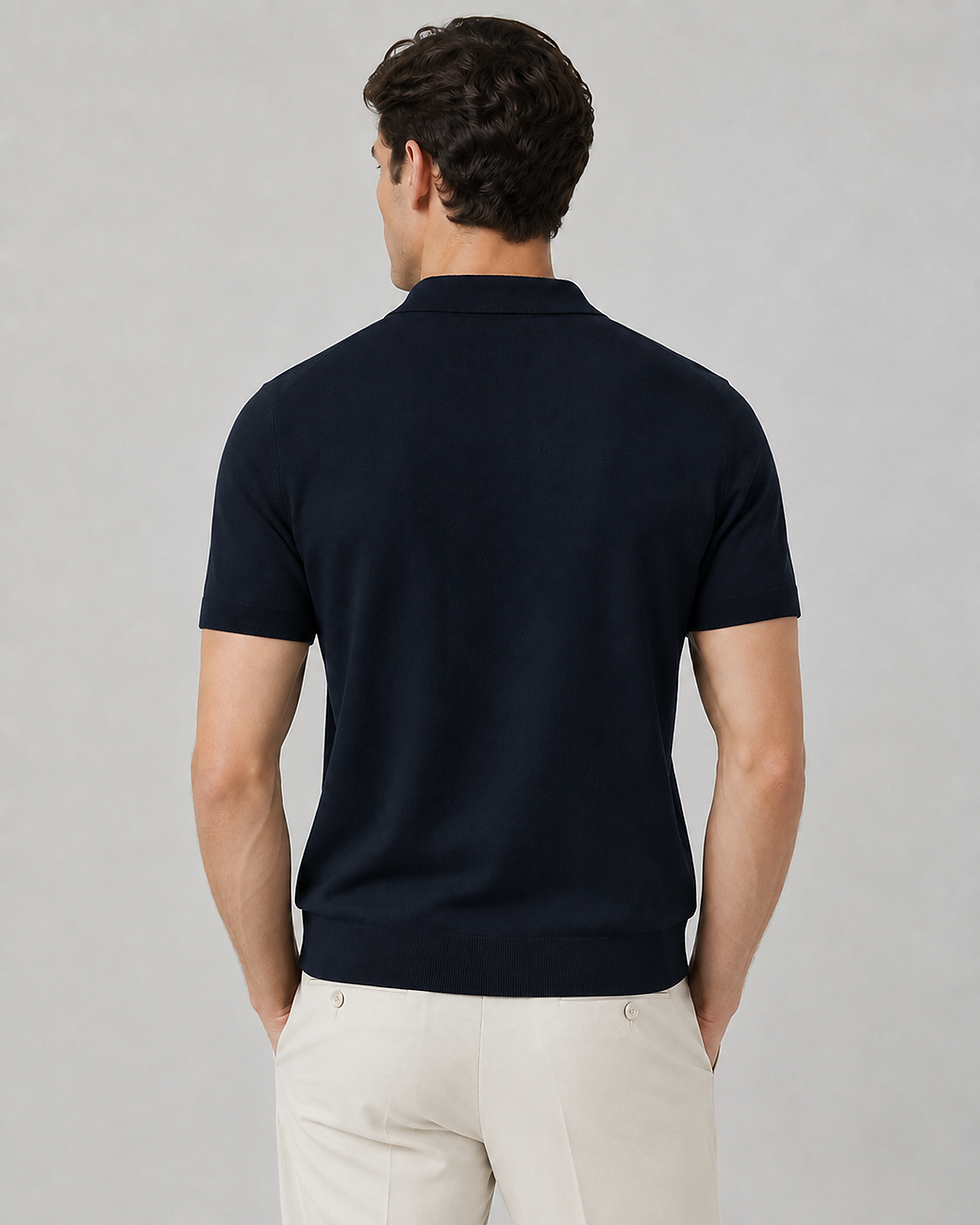 Thumbnail: Men’s Knitted Lapel Polo Shirt