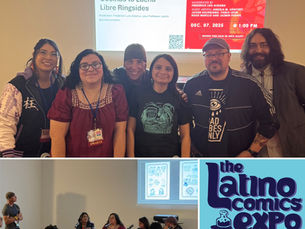 Photo of Contributors to the edited collection From Cocinas to Lucha Libre Ringsides at the Latino Comics Expo