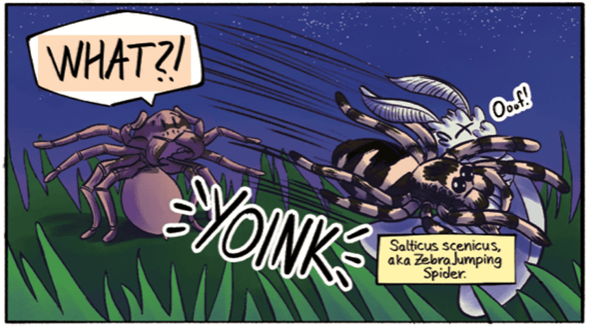 Panel of "A Late Nite Bite" by Alondra Araujo / Kids Comics Unite