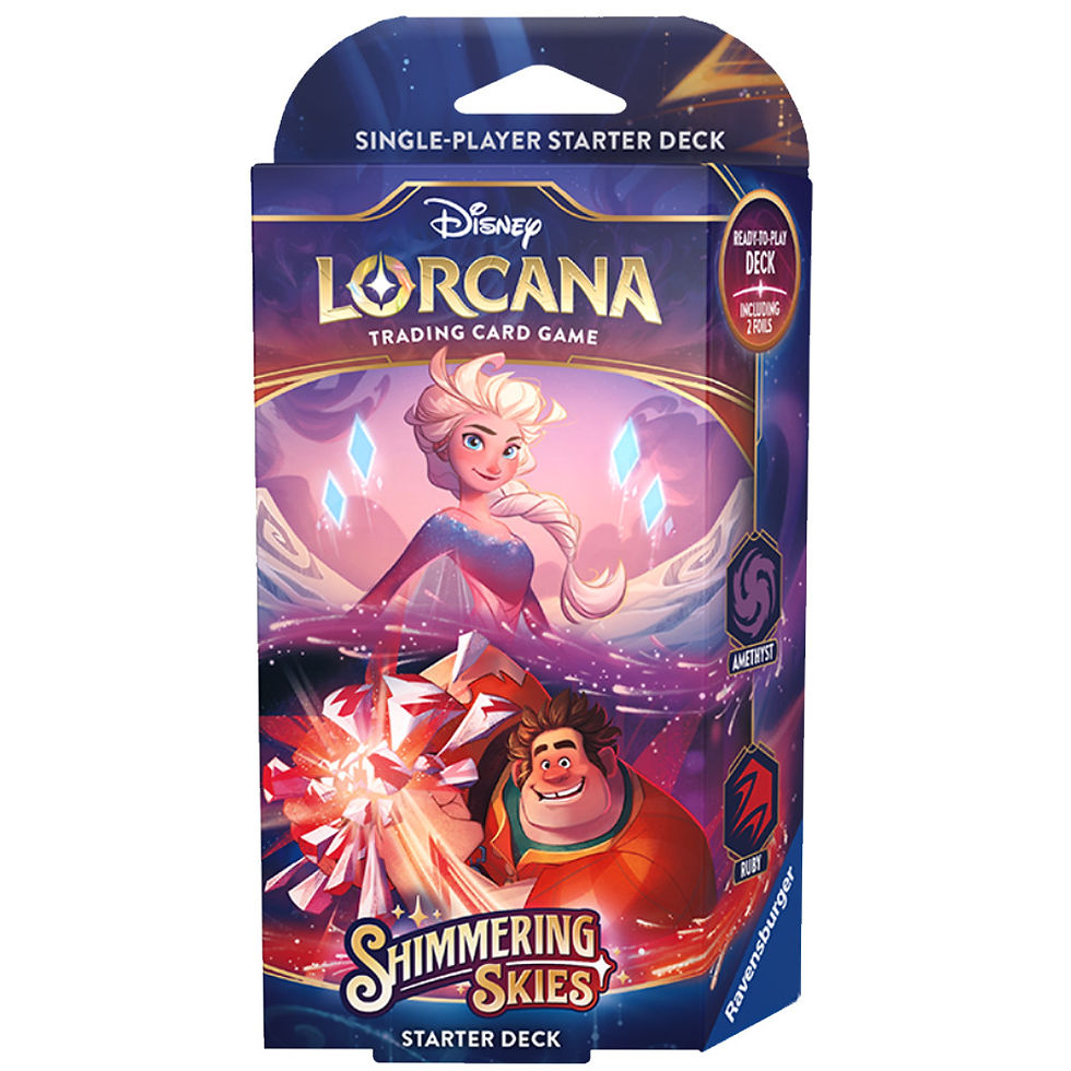 Theme Deck Lorcana: Shimmering Skies – Ámatista y Ruby