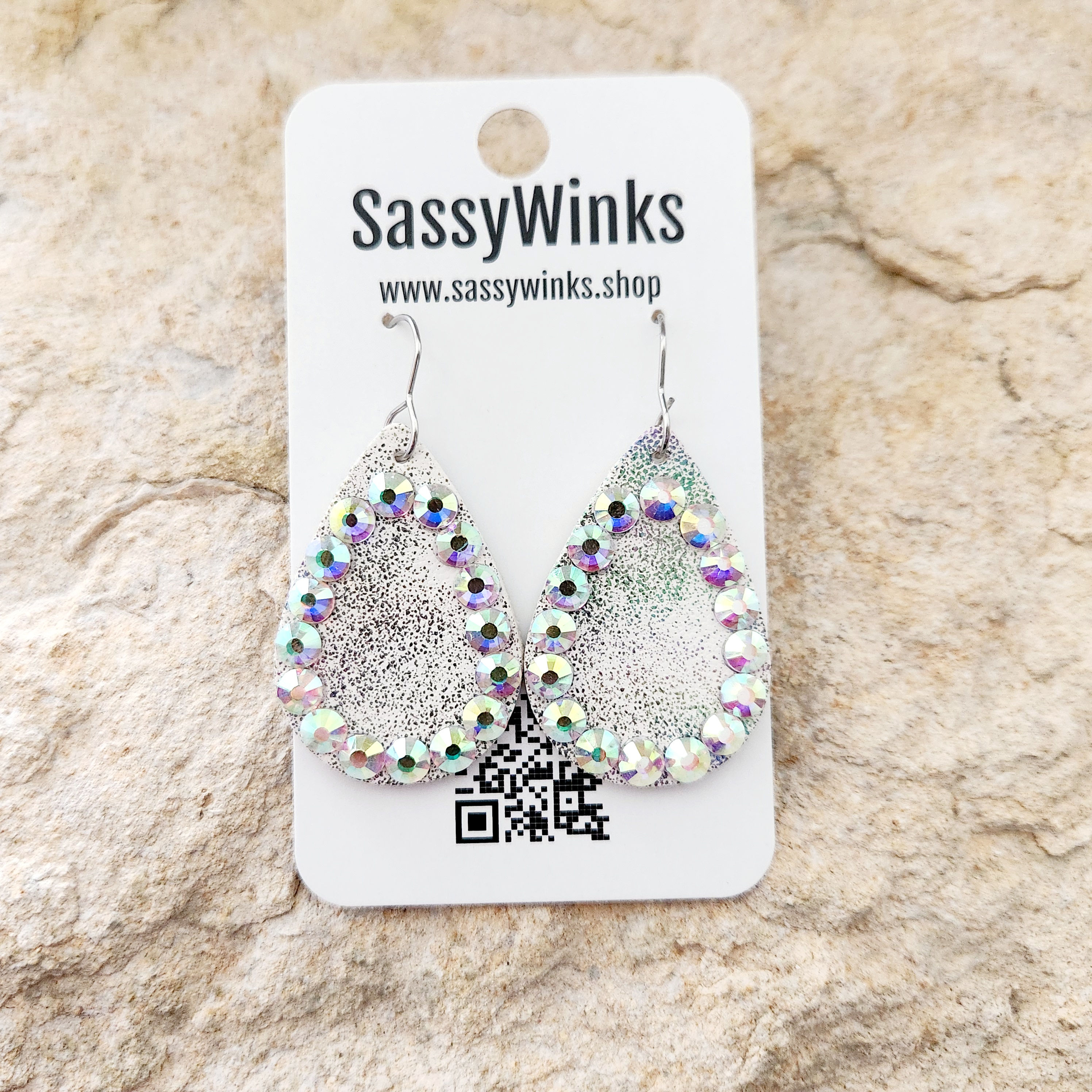 White Iridescent Sparkle Minis 
