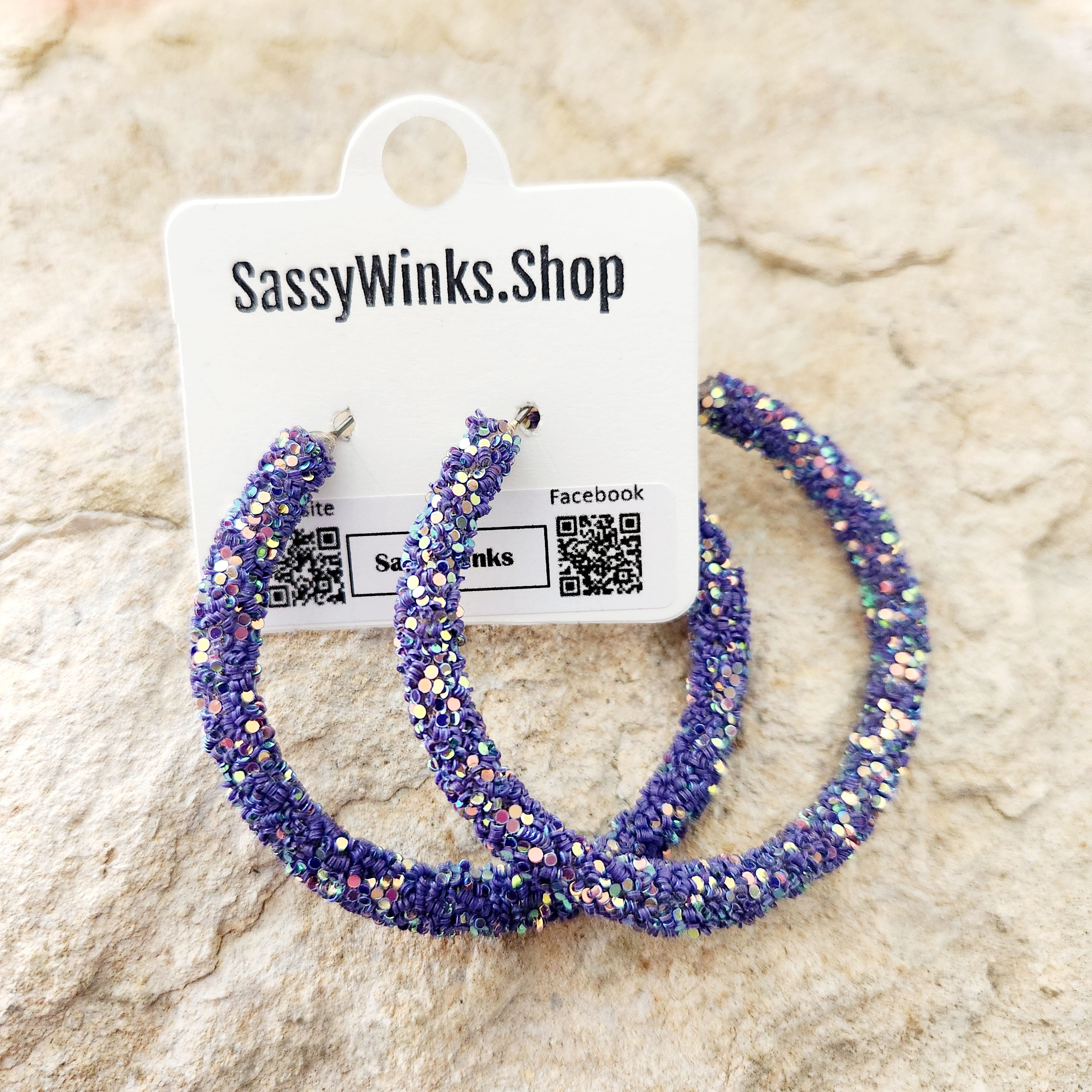 Blue Lilac Hoops (203)