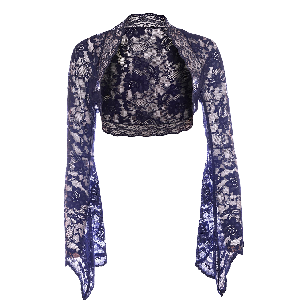 Navy Blue Lace Bolero Shrug- Bell 