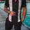 Thumbnail: Hawaii men summer polo shirt set 2 pieces and collar zipper clothing.