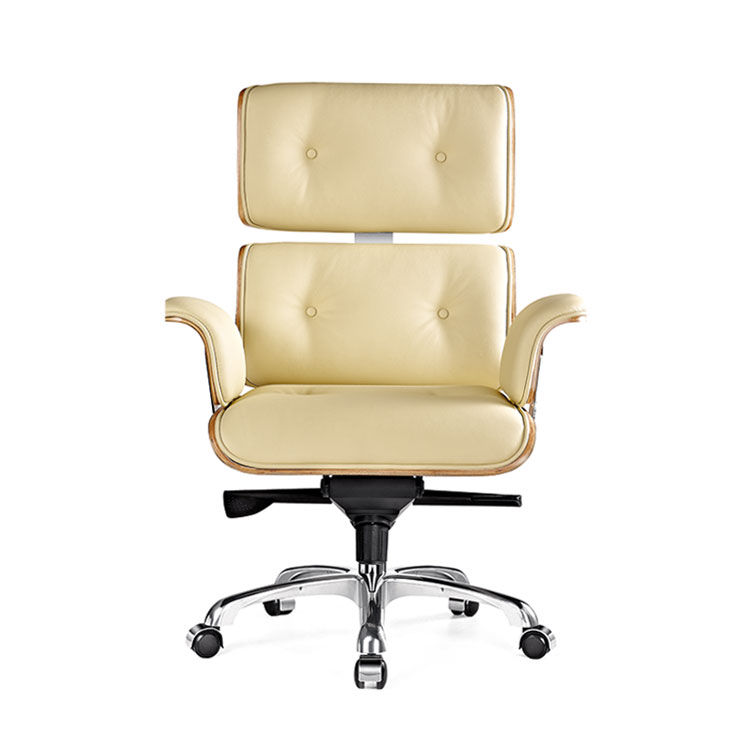 Thumbnail: Aurelius Executive Office Chair Solid Wood Back Leather