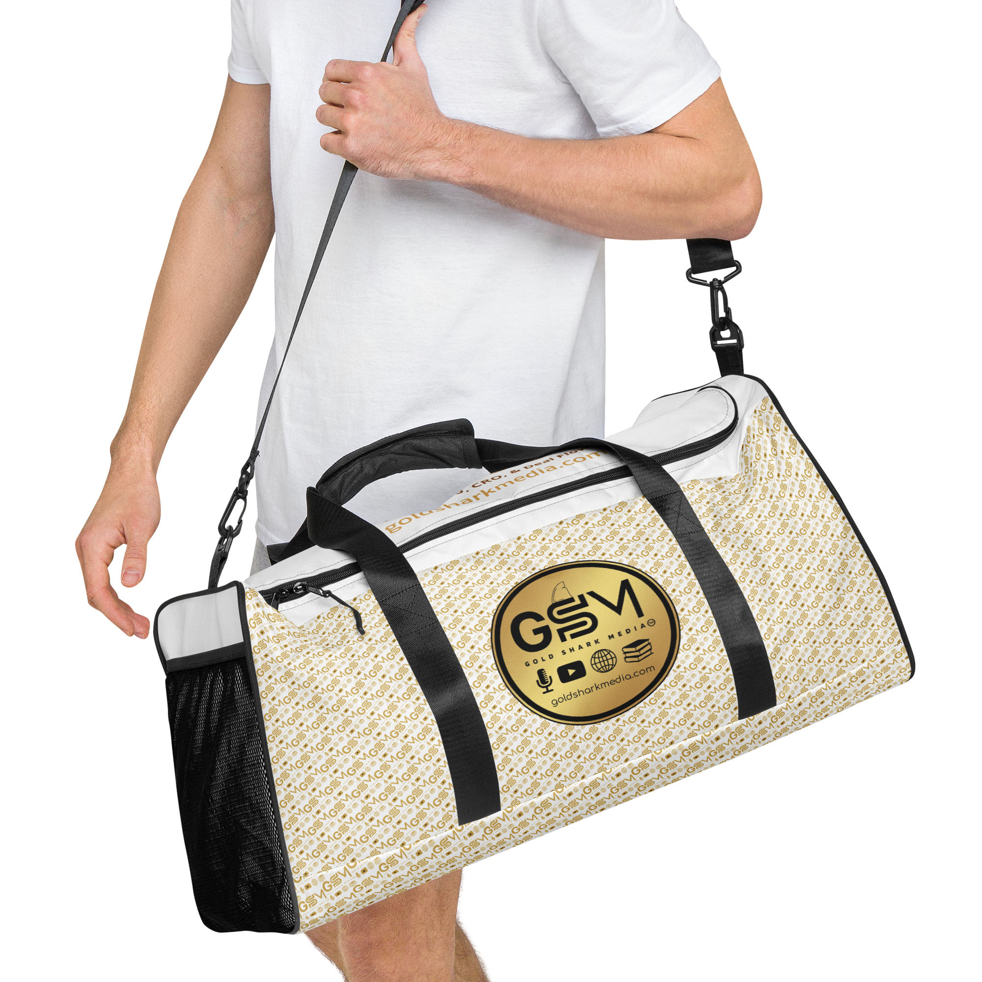 Gold Shark Media Travel Duffle Bag