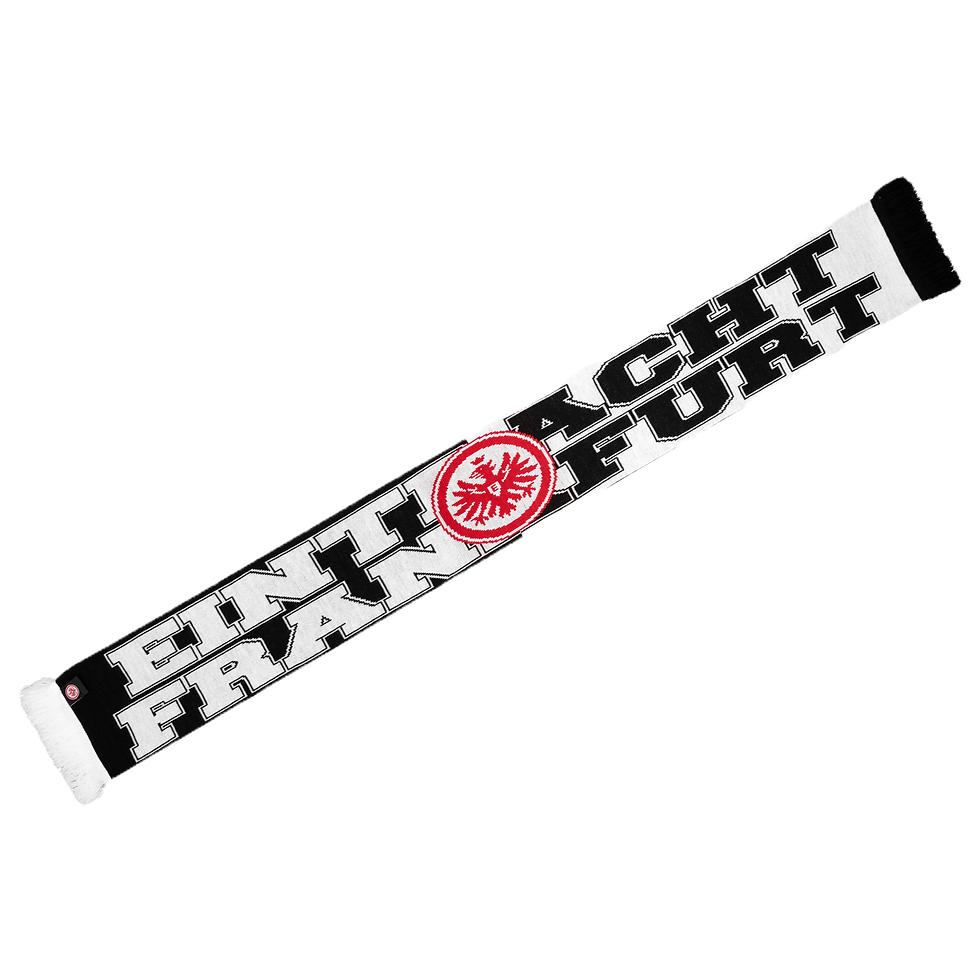 Eintracht Frankfurt,Fanschal, Stadionschal halb halb Edition, schwarz weiß