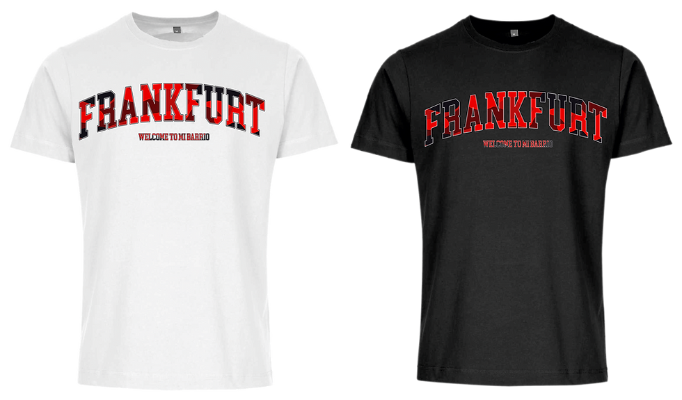 Miniaturbild: Mi Barrio Frankfurt Camouflage T-Shirt, schwarz oder weiß