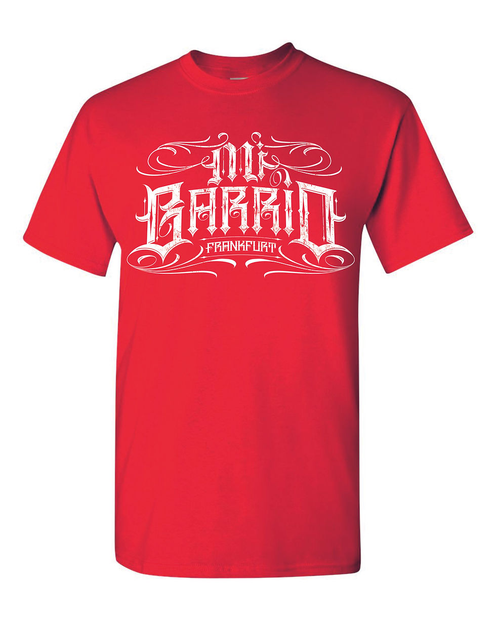Miniaturbild: Mi Barrio Sangre por Sangre  Herren T-Shirt, schwarz oder rot