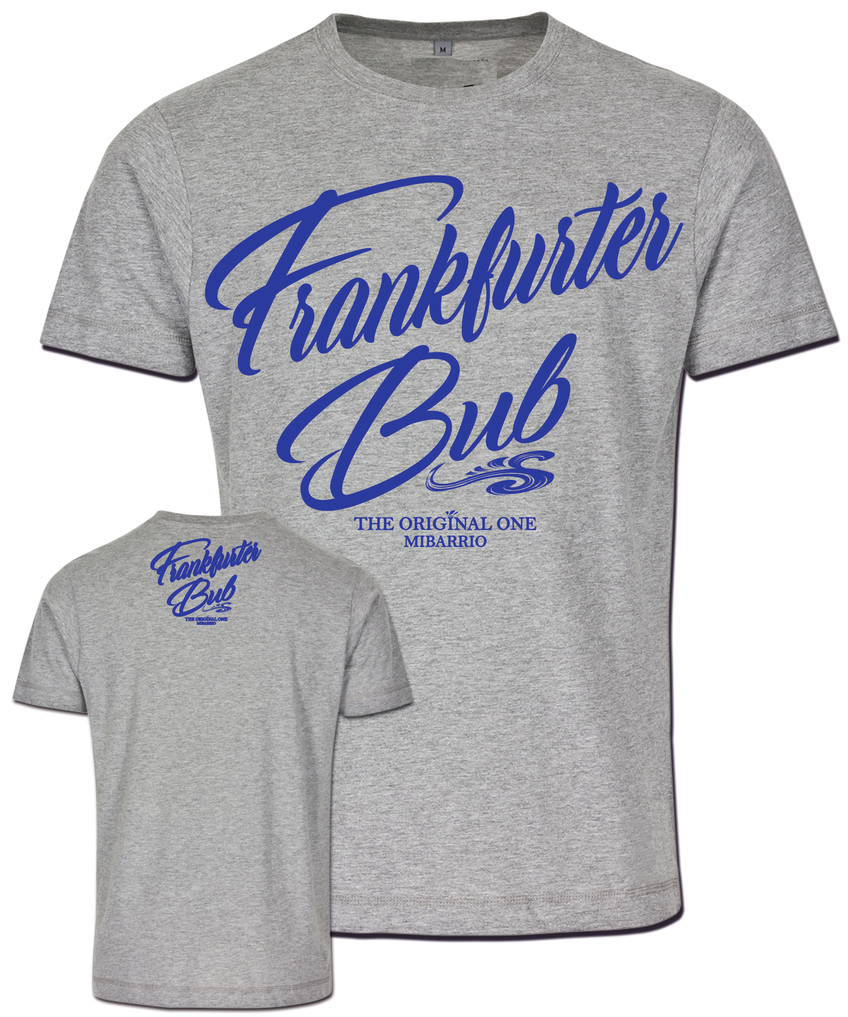 Mi Barrio, Frankfurter Bub, Herren T-Shirt in grau und schwarz
