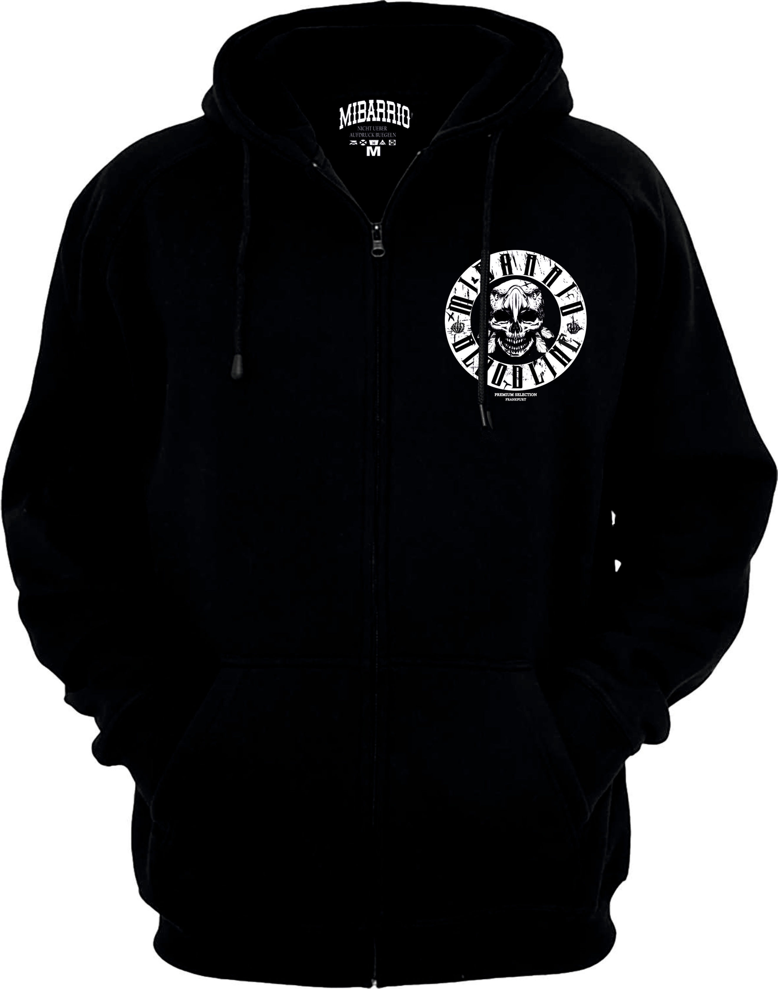 Mi Barrio Bloodline Premium Selection Herren Zipper Hooded, schwarz