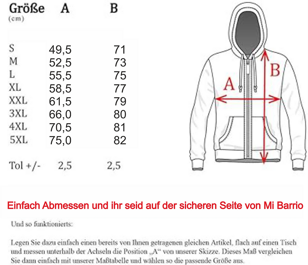 Miniaturbild: Mi Barrio La Familia, Frankfurt Hooded grau, rot, weiß und schwarz