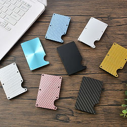 carbon fiber Aluminum wallet RFID anti-theft multi-function credit card holder card holder