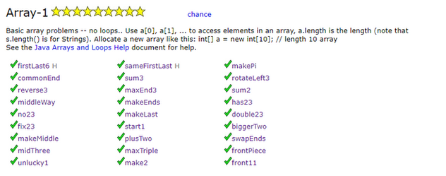 CodingBat: Aced Array-1 !