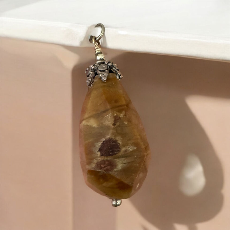 Thumbnail: Simple Coin and Neutral Jasper Necklace