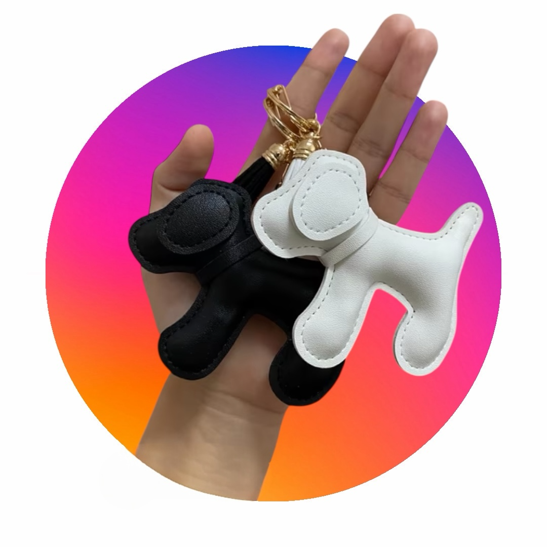 PUPPY KEYCHAIN LEATHER