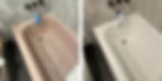 Antes y después de enlozado de bañera