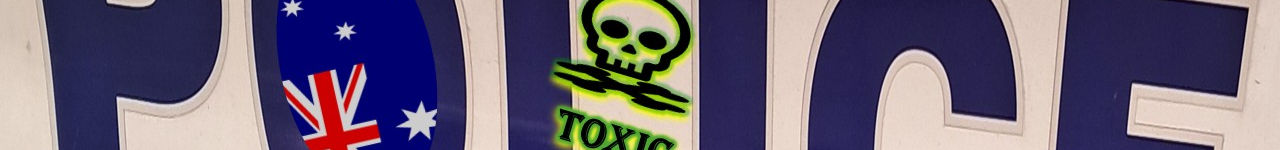 WA police car decal. Supports toxic.com's focus on police toxic behaviour and misconduct