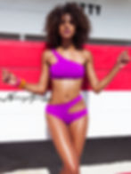 Fuchsia edgy Bikini