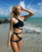 Black Criss Cross Monokini