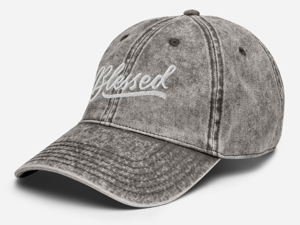 Blessed calligraphy Vintage Cotton Twill Cap by dpcreates (darold Pinnock)
