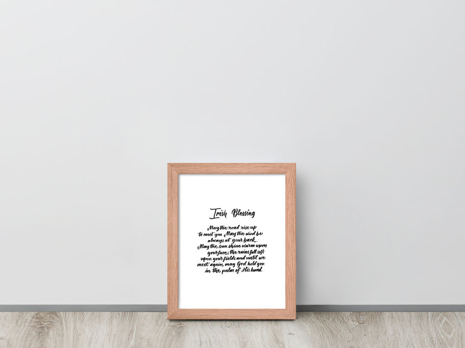 Calligraphy art print by darold pinnock (dpcreates) of the "Irish Blessing."
