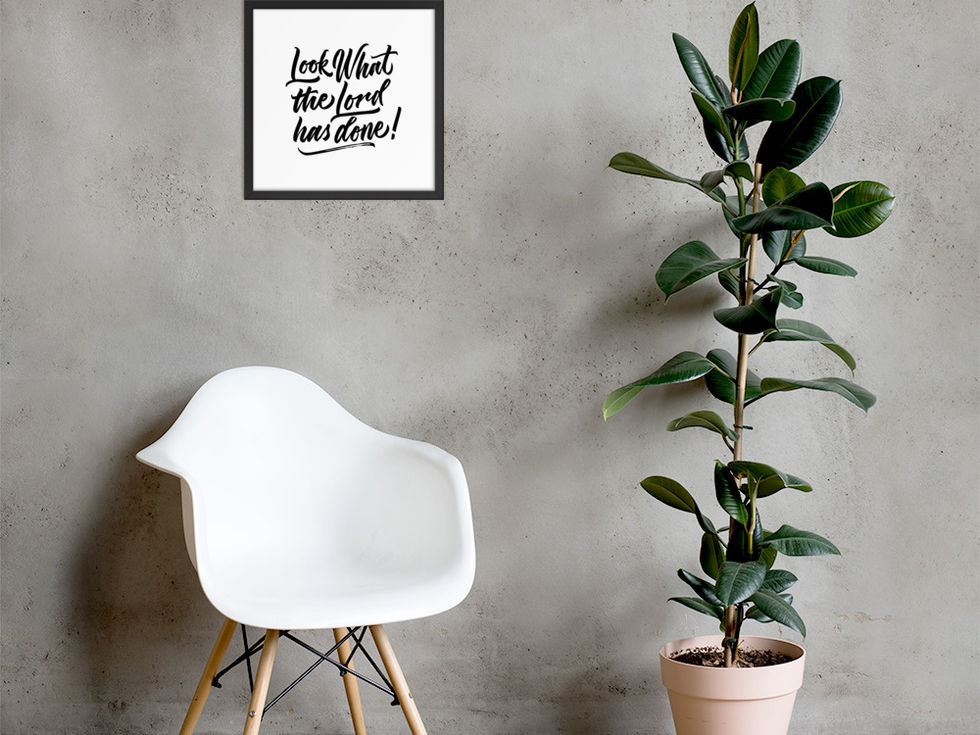 Calligraphy art print of the phrase "Look What the Lord Has Done," by darold pinnock (dpcreates)